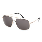 Men's FT0585-28A Sunglasses // Shiny Rose Gold + Smoke