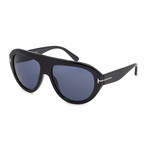 Men's Felix FT0589-01V Sunglasses // Shiny Black + Blue