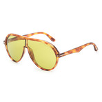 Men's Montgomery Sunglasses // Blonde Havana + Green