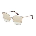 Women's FT0653-28B Sunglasses // Shiny Rose Gold + Smoke Gradient