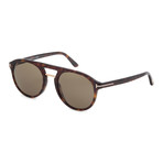 Men's FT0675-52H Polarized Sunglasses // Dark Havana + Brown