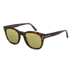 Men's FT0676-52N Sunglasses // Dark Havana + Green
