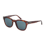 Men's FT0676-54N Sunglasses // Red Havana + Blue