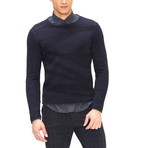 Daniel O Collar Sweater // Navy (M)