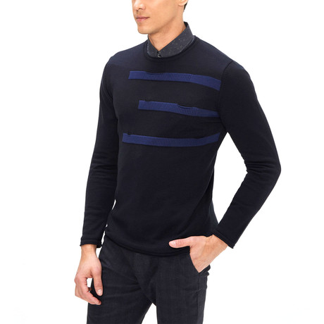 Dante Collar Sweater // Navy (S)