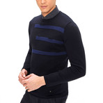 Dante Collar Sweater // Navy (S)