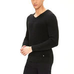 Dante V Collar Sweater // Black (XL)