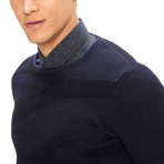 Daniel O Collar Sweater // Navy (XL)