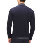 Daniel O Collar Sweater // Navy (S)