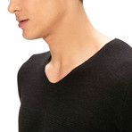 Dante V Collar Sweater // Black (S)