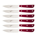 Synthesis // Set of 6 Steak Knives // Red