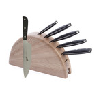 Cuisine Block Durmast + Set of 6 Synthesis Chef Knives