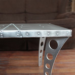 Jetset Coffee Table // Brushed Finish Aluminum