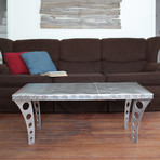 Jetset Coffee Table // Brushed Finish Aluminum