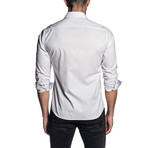 Jacquard Long Sleeve Shirt // White (XL)