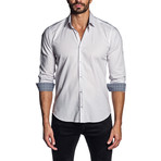 Jacquard Long Sleeve Shirt // White (2XL)