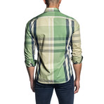 Plaid Long Sleeve Shirt // Green + Yellow (M)