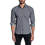 Gingham Long Sleeve Shirt // Black (S)