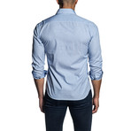 Striped Long Sleeve Shirt // Light Blue (L)