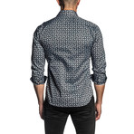 Jared Lang // Geometric Print Long Sleeve Shirt // Multicolor (XL)
