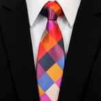 Silk Neck Tie + Gift Box // Checked Multicolor
