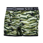 SHEATH Camouflage Men's Dual Pouch Boxer Brief // Forest Green (Small)