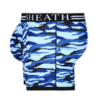 SHEATH Camouflage Men's Dual Pouch Boxer Brief // Ocean Blue (Small)