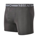 SHEATH 4.0 Men's Dual Pouch Boxer Brief // Gray (Small)