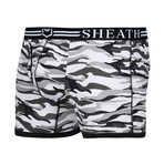 SHEATH Camouflage Men's Dual Pouch Boxer Brief // Winter Gray (Small)