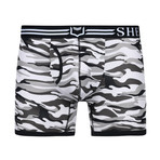 SHEATH Camouflage Men's Dual Pouch Boxer Brief // Winter Gray (Small)