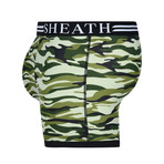 SHEATH Camouflage Men's Dual Pouch Boxer Brief // Forest Green (Small)