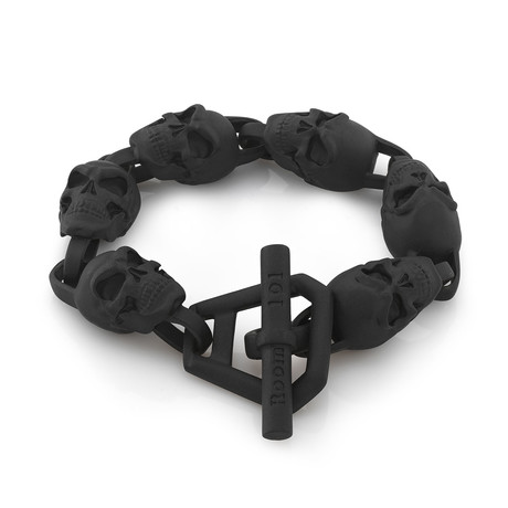 Skull Link Bracelet // Black PVD