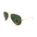 Unisex Classic Aviator Sunglasses // Gold (55mm Lens)
