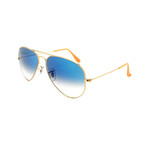 Unisex RB3025-1-3F Aviator Sunglasses // Arista + Clear Gradient Blue