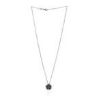 Crivelli 18k White Gold Diamond + Onyx Necklace