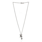 Crivelli 18k White Gold Black Diamond Statement Necklace