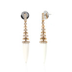 Crivelli 18k Two-Tone Gold Diamond + Agate Earrings