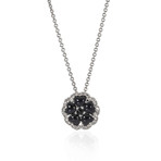 Crivelli 18k White Gold Diamond + Onyx Necklace