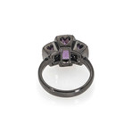 Crivelli 18k White Gold Diamond + Amethyst Ring // Ring Size: 6.75
