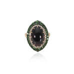 Crivelli 18k Rose Gold Diamond + Tsavorite Ring // Ring Size: 6.25