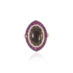 Crivelli 18k Rose Gold Diamond + Ruby Ring // Ring Size: 6.25