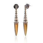 Crivelli 18k Two-Tone Gold Diamond + Citrine Earrings IV