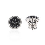 Crivelli 18k White Gold Diamond + Onyx Earrings