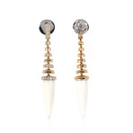 Crivelli 18k Two-Tone Gold Diamond + Agate Earrings