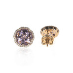 Crivelli 18k Rose Gold Diamond + Amethyst Earrings I