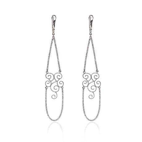 Crivelli 18k White Gold Diamond Earrings VII