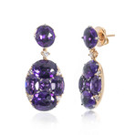 Crivelli 18k Rose Gold Diamond + Amethyst Earrings II