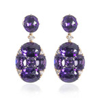 Crivelli 18k Rose Gold Diamond + Amethyst Earrings II