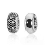 Crivelli 18k White Gold Diamond + Black Diamond Earrings