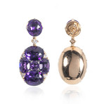 Crivelli 18k Rose Gold Diamond + Amethyst Earrings II